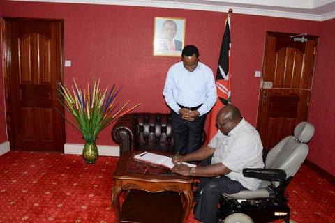 BISHOP JACKSON KOSGEI PAYS A COURTESY CALL TO THE CEO
