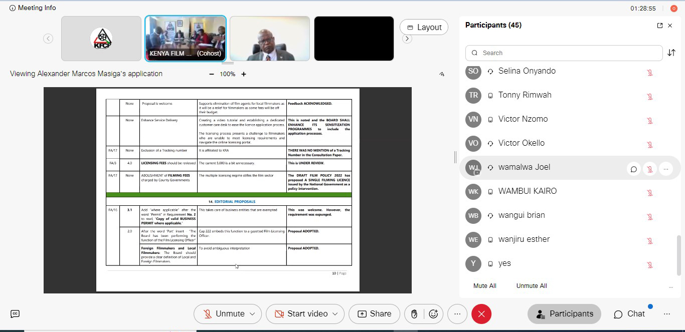 Board Holds Validation Workshop on Redefinition of Film Agents in Kenya