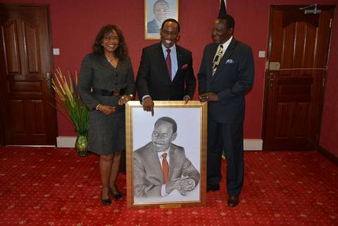 COURTESY CALL BY VETERAN FILM PRODUCER AND ACTOR OLIVER LITONDO AND HIS WIFE BELLA