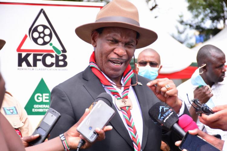 CEO Dr. Ezekiel Mutua during the annual Scouts Founders Day