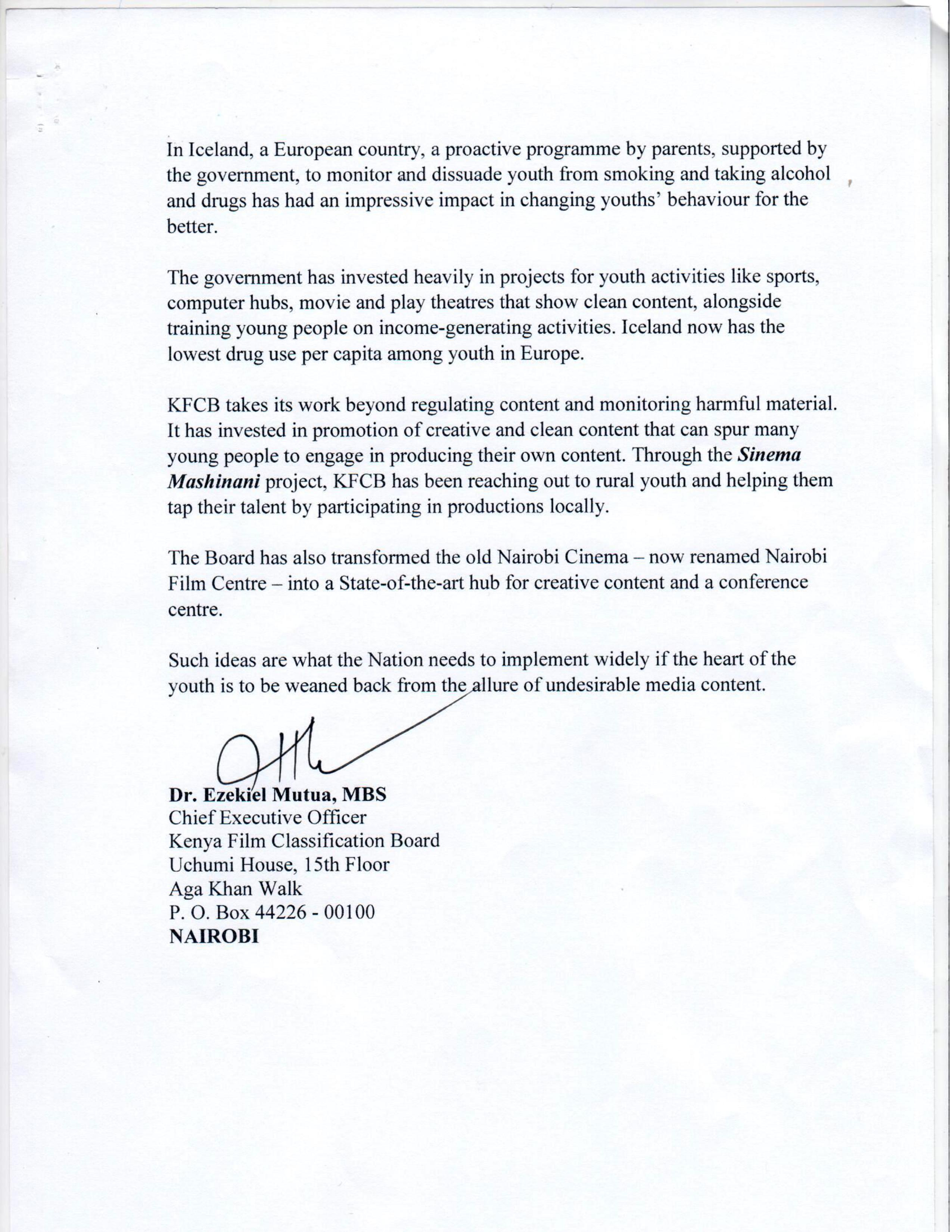 PRESS STATEMENT