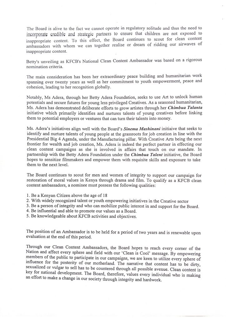 PRESS STATEMENT