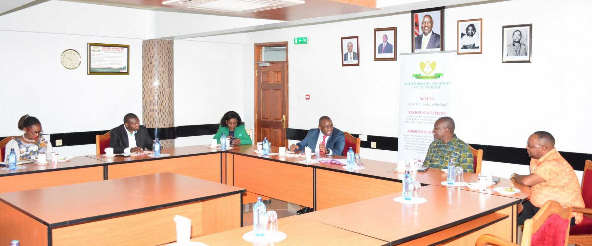 Board’s Ag. CEO Pays Courtesy Call to the Dedan Kimathi University of Technology VC