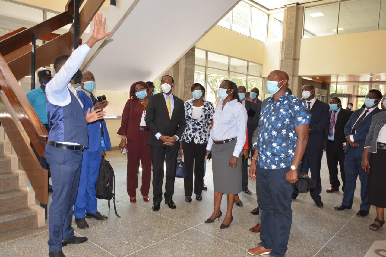 Monitoring and Evaluation Oversight visit/tour of the Nairobi Film Centre (NFC), KFCB's flagship project by the Ministry of ICT